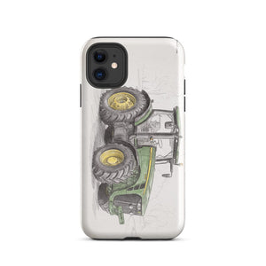 Furrow & Fields Tough Case for iPhone® iPhone 11 John Deere 8345R Pencil Sketch | Tough Case for iPhone® Quality Farmers Merch
