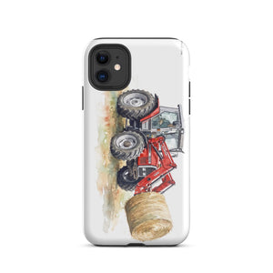 Furrow & Fields Tough Case for iPhone® iPhone 11 Massey Ferguson 3070 Autotronic Watercolor | Tough Case for iPhone® Quality Farmers Merch