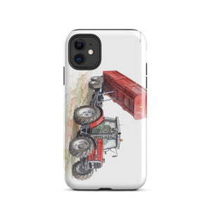 Furrow & Fields Tough Case for iPhone® iPhone 11 Massey Ferguson 6180 Watercolor | Tough Case for iPhone® Quality Farmers Merch