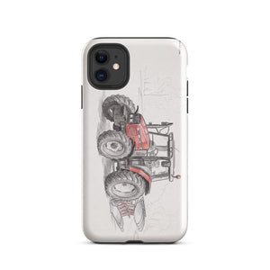 Furrow & Fields Tough Case for iPhone® iPhone 11 Massey Ferguson 6255 Pencil Sketch | Tough Case for iPhone® Quality Farmers Merch
