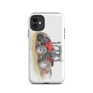 Furrow & Fields Tough Case for iPhone® iPhone 11 Massey Ferguson 6255 Watercolor | Tough Case for iPhone® Quality Farmers Merch