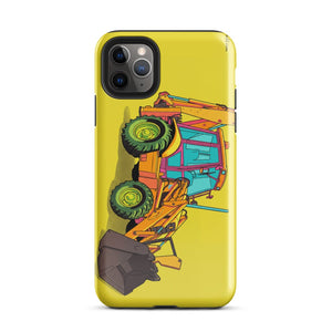 Furrow & Fields Tough Case for iPhone® iPhone 11 Pro Max JCB 3CX Sitemaster Plus Pop Art | Tough Case for iPhone® Quality Farmers Merch
