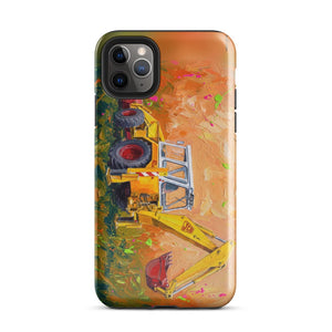 Furrow & Fields Tough Case for iPhone® iPhone 11 Pro Max JCB 4D II Splash Art | Tough Case for iPhone® Quality Farmers Merch