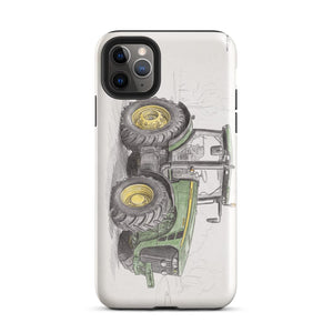 Furrow & Fields Tough Case for iPhone® iPhone 11 Pro Max John Deere 8345R Pencil Sketch | Tough Case for iPhone® Quality Farmers Merch