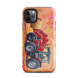 Furrow & Fields Tough Case for iPhone® iPhone 11 Pro Max Massey Ferguson 3070 Autotronic Splash Art | Tough Case for iPhone® Quality Farmers Merch