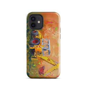 Furrow & Fields Tough Case for iPhone® iPhone 12 JCB 4D II Splash Art | Tough Case for iPhone® Quality Farmers Merch