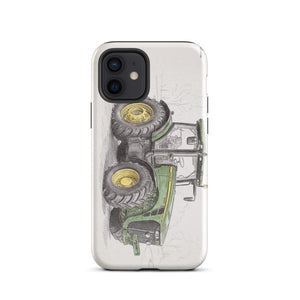 Furrow & Fields Tough Case for iPhone® iPhone 12 John Deere 8345R Pencil Sketch | Tough Case for iPhone® Quality Farmers Merch