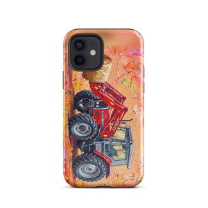 Furrow & Fields Tough Case for iPhone® iPhone 12 Massey Ferguson 3070 Autotronic Splash Art | Tough Case for iPhone® Quality Farmers Merch