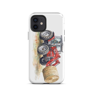 Furrow & Fields Tough Case for iPhone® iPhone 12 Massey Ferguson 3070 Autotronic Watercolor | Tough Case for iPhone® Quality Farmers Merch