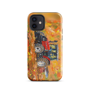Furrow & Fields Tough Case for iPhone® iPhone 12 Massey Ferguson 6255 Splash Art | Tough Case for iPhone® Quality Farmers Merch