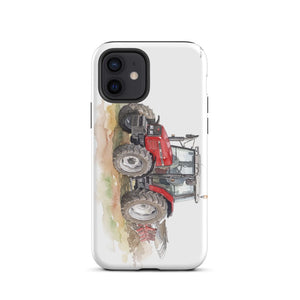 Furrow & Fields Tough Case for iPhone® iPhone 12 Massey Ferguson 6255 Watercolor | Tough Case for iPhone® Quality Farmers Merch