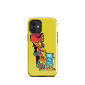 Furrow & Fields Tough Case for iPhone® iPhone 12 mini JCB 3C II Pop Art | Tough Case for iPhone® Quality Farmers Merch