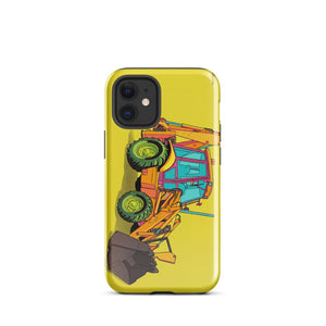 Furrow & Fields Tough Case for iPhone® iPhone 12 mini JCB 3CX Sitemaster Plus Pop Art | Tough Case for iPhone® Quality Farmers Merch