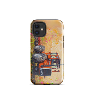 Furrow & Fields Tough Case for iPhone® iPhone 12 mini Massey Ferguson 1200 Splash Art | Tough Case for iPhone® Quality Farmers Merch