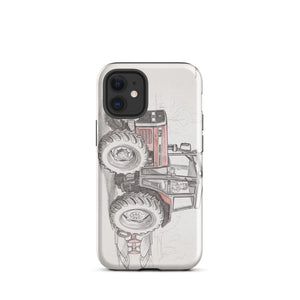 Furrow & Fields Tough Case for iPhone® iPhone 12 mini Massey Ferguson 375 Pencil Sketch | Tough Case for iPhone® Quality Farmers Merch