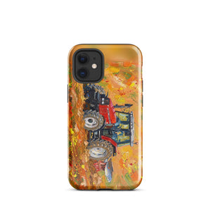 Furrow & Fields Tough Case for iPhone® iPhone 12 mini Massey Ferguson 6255 Splash Art | Tough Case for iPhone® Quality Farmers Merch