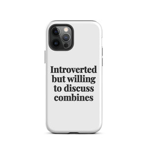 Furrow & Fields Tough Case for iPhone® iPhone 12 Pro Introverted But Willing To Discuss Combines | Tough Case for iPhone® Quality Farmers Merch