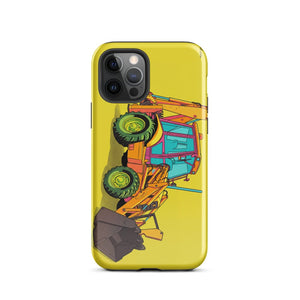 Furrow & Fields Tough Case for iPhone® iPhone 12 Pro JCB 3CX Sitemaster Plus Pop Art | Tough Case for iPhone® Quality Farmers Merch