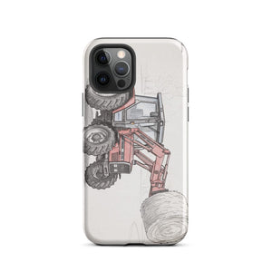 Furrow & Fields Tough Case for iPhone® iPhone 12 Pro Massey Ferguson 3070 Autotronic Pencil Sketch | Tough Case for iPhone® Quality Farmers Merch