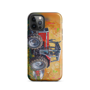 Furrow & Fields Tough Case for iPhone® iPhone 12 Pro Massey Ferguson 375 Splash Art | Tough Case for iPhone® Quality Farmers Merch
