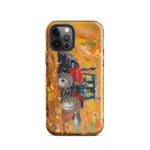 Furrow & Fields Tough Case for iPhone® iPhone 12 Pro Massey Ferguson 6255 Splash Art | Tough Case for iPhone® Quality Farmers Merch