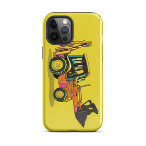 Furrow & Fields Tough Case for iPhone® iPhone 12 Pro Max JCB 3CX Sitemaster SRS Pop Art | Tough Case for iPhone® Quality Farmers Merch