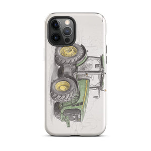 Furrow & Fields Tough Case for iPhone® iPhone 12 Pro Max John Deere 8345R Pencil Sketch | Tough Case for iPhone® Quality Farmers Merch