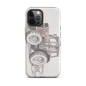 Furrow & Fields Tough Case for iPhone® iPhone 12 Pro Max Massey Ferguson 375 Pencil Sketch | Tough Case for iPhone® Quality Farmers Merch
