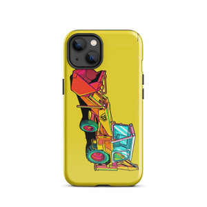 Furrow & Fields Tough Case for iPhone® iPhone 13 JCB 3C II Pop Art | Tough Case for iPhone® Quality Farmers Merch