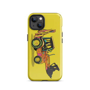Furrow & Fields Tough Case for iPhone® iPhone 13 JCB 3CX Sitemaster SRS Pop Art | Tough Case for iPhone® Quality Farmers Merch