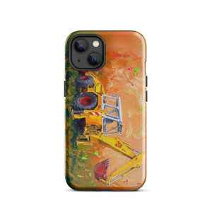 Furrow & Fields Tough Case for iPhone® iPhone 13 JCB 4D II Splash Art | Tough Case for iPhone® Quality Farmers Merch