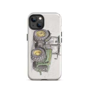 Furrow & Fields Tough Case for iPhone® iPhone 13 John Deere 8345R Pencil Sketch | Tough Case for iPhone® Quality Farmers Merch