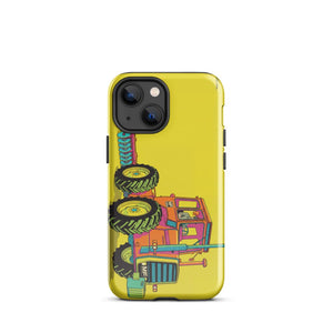 Furrow & Fields Tough Case for iPhone® iPhone 13 mini Massey Ferguson 1200 Pop Art | Tough Case for iPhone® Quality Farmers Merch