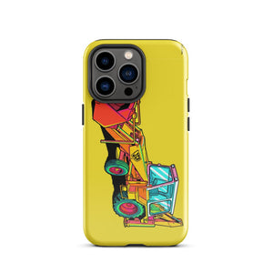 Furrow & Fields Tough Case for iPhone® iPhone 13 Pro JCB 3C II Pop Art | Tough Case for iPhone® Quality Farmers Merch