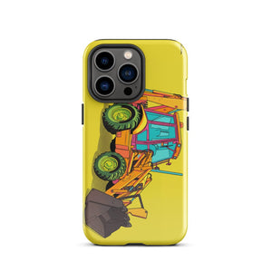 Furrow & Fields Tough Case for iPhone® iPhone 13 Pro JCB 3CX Sitemaster Plus Pop Art | Tough Case for iPhone® Quality Farmers Merch