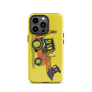 Furrow & Fields Tough Case for iPhone® iPhone 13 Pro JCB 3CX Sitemaster SRS Pop Art | Tough Case for iPhone® Quality Farmers Merch