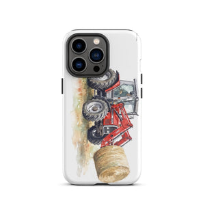 Furrow & Fields Tough Case for iPhone® iPhone 13 Pro Massey Ferguson 3070 Autotronic Watercolor | Tough Case for iPhone® Quality Farmers Merch
