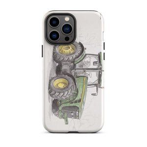 Furrow & Fields Tough Case for iPhone® iPhone 13 Pro Max John Deere 8345R Pencil Sketch | Tough Case for iPhone® Quality Farmers Merch