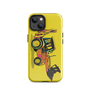 Furrow & Fields Tough Case for iPhone® iPhone 14 JCB 3CX Sitemaster SRS Pop Art | Tough Case for iPhone® Quality Farmers Merch