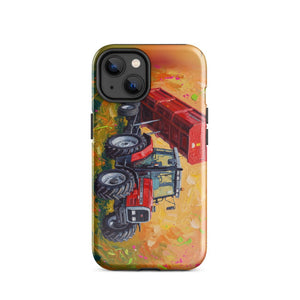Furrow & Fields Tough Case for iPhone® iPhone 14 Massey Ferguson 6180 Splash Art | Tough Case for iPhone® Quality Farmers Merch