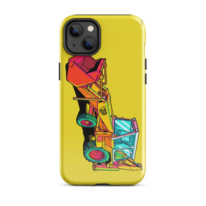 Furrow & Fields Tough Case for iPhone® iPhone 14 Plus JCB 3C II Pop Art | Tough Case for iPhone® Quality Farmers Merch