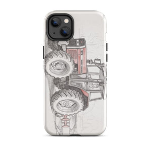 Furrow & Fields Tough Case for iPhone® iPhone 14 Plus Massey Ferguson 375 Pencil Sketch | Tough Case for iPhone® Quality Farmers Merch