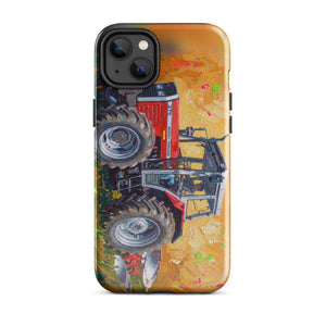 Furrow & Fields Tough Case for iPhone® iPhone 14 Plus Massey Ferguson 375 Splash Art | Tough Case for iPhone® Quality Farmers Merch