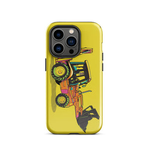 Furrow & Fields Tough Case for iPhone® iPhone 14 Pro JCB 3CX Sitemaster SRS Pop Art | Tough Case for iPhone® Quality Farmers Merch