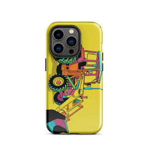 Furrow & Fields Tough Case for iPhone® iPhone 14 Pro Massey Ferguson 50E Pop Art | Tough Case for iPhone® Quality Farmers Merch