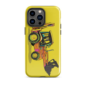 Furrow & Fields Tough Case for iPhone® iPhone 14 Pro Max JCB 3CX Sitemaster SRS Pop Art | Tough Case for iPhone® Quality Farmers Merch