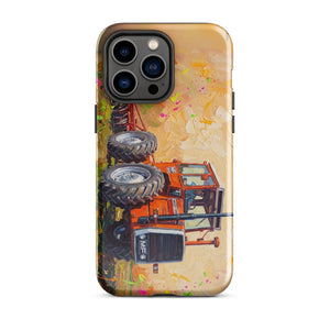 Furrow & Fields Tough Case for iPhone® iPhone 14 Pro Max Massey Ferguson 1200 Splash Art | Tough Case for iPhone® Quality Farmers Merch