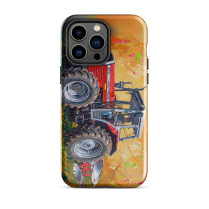 Furrow & Fields Tough Case for iPhone® iPhone 14 Pro Max Massey Ferguson 375 Splash Art | Tough Case for iPhone® Quality Farmers Merch