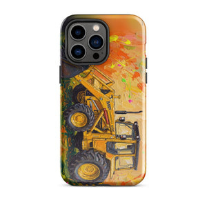 Furrow & Fields Tough Case for iPhone® iPhone 14 Pro Max Massey Ferguson 50E Splash Art | Tough Case for iPhone® Quality Farmers Merch
