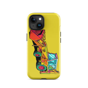 Furrow & Fields Tough Case for iPhone® iPhone 15 JCB 3C II Pop Art | Tough Case for iPhone® Quality Farmers Merch